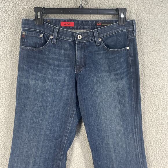 AG Adriano Goldschmied Jeans Womens 32 R Blue The Club Flare Denim Made USA - Picture 13 of 16